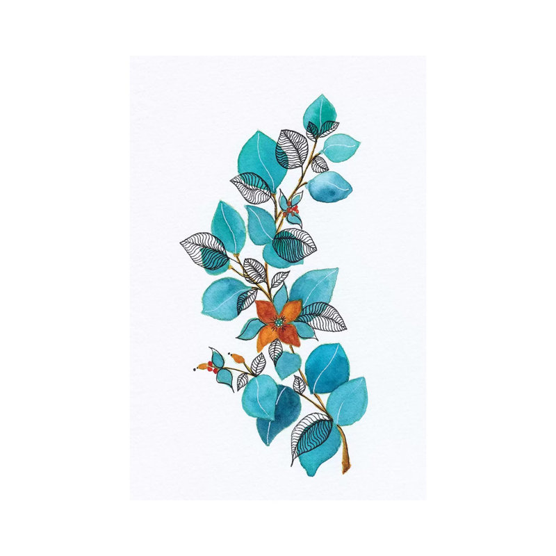 Leaves IV by Viviana Gonzalez - Painting on Canvas, 66.04cm H x 45.72cm W x 3.81cm D, Wrapped Canvas