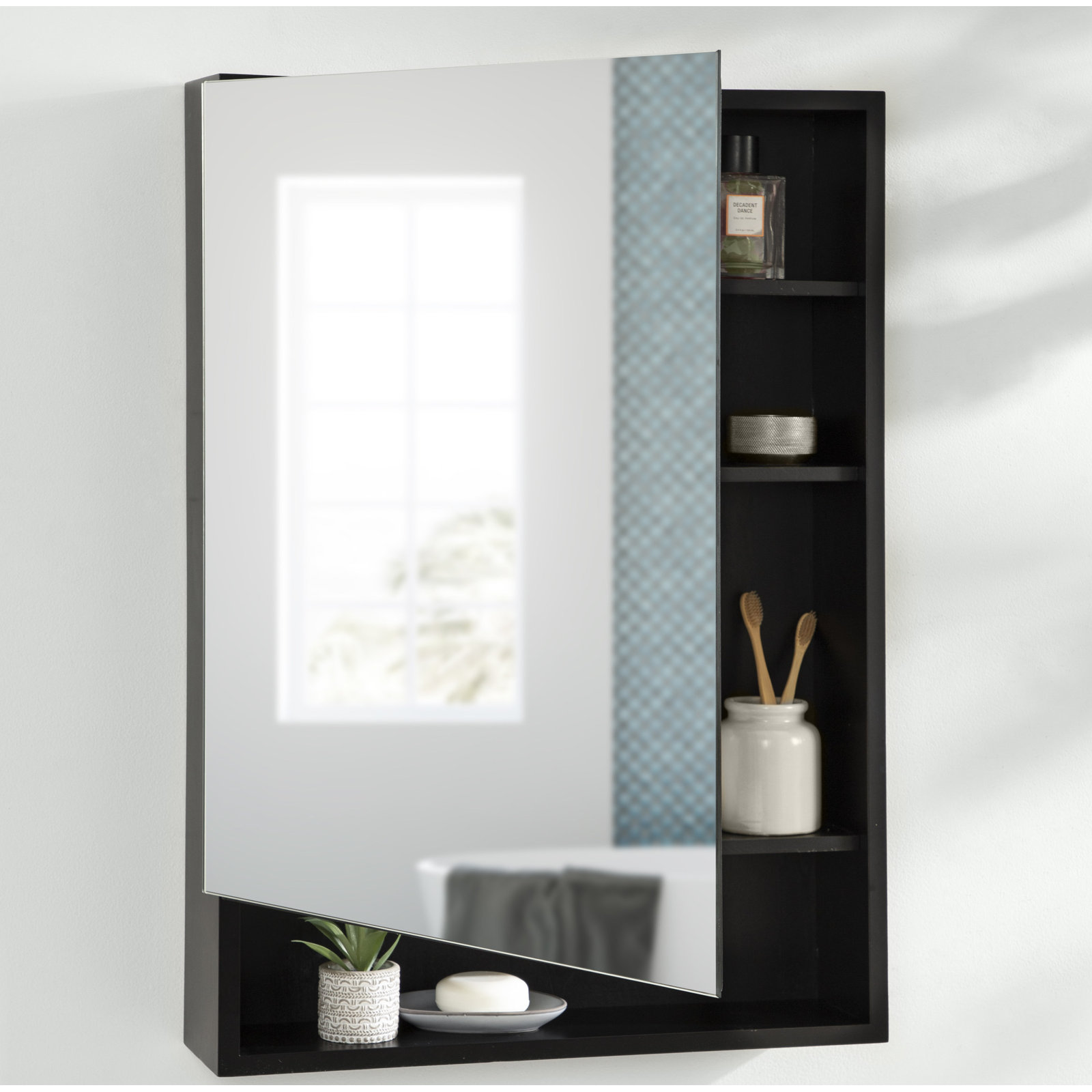 Sloane Wall Mounted Medicine Cabinet, Black