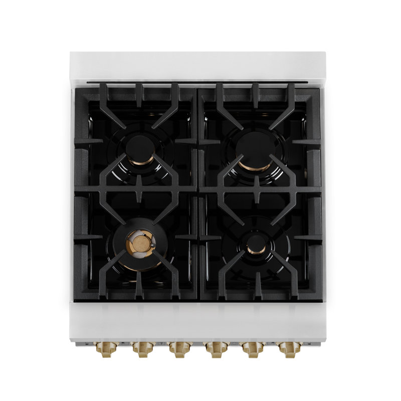 ZLINE Autograph 24" Legacy Dual Fuel Range w/ 4 Burners, Champagne Bronze