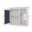 Armoire murale 32 po avec miroir, armoire à pharmacie murale avec trois tablettes, porte à miroir