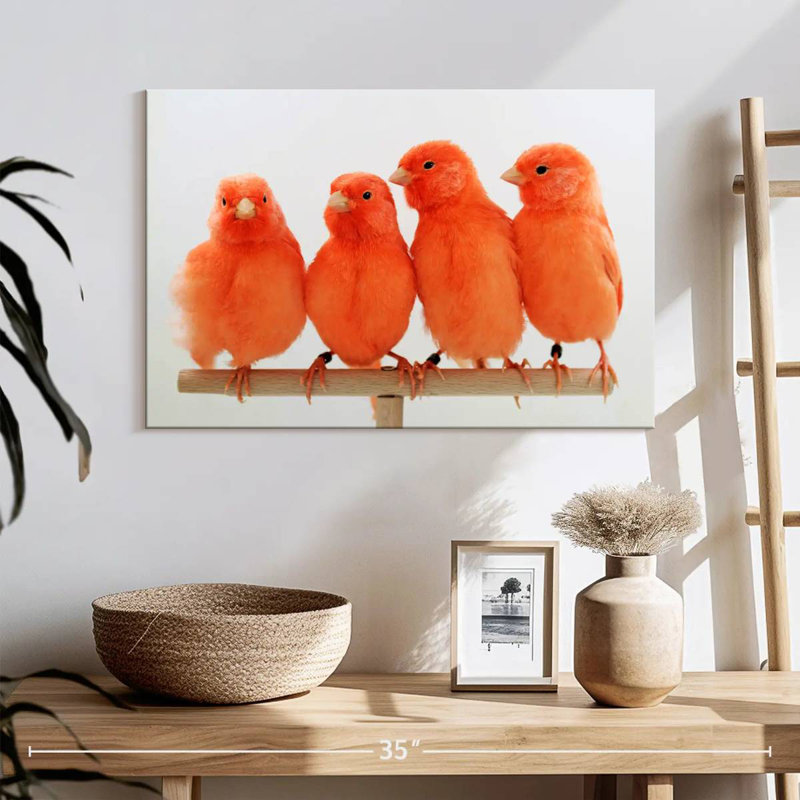 Brampt Red Canaries, 16" H x 24" W