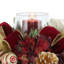 Holiday Candle Holder With Hydrangeas, Pinecones And Ribbon