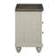 2 Table de chevet brun foncé et gris pour la finition de meubles de chambre à coucher