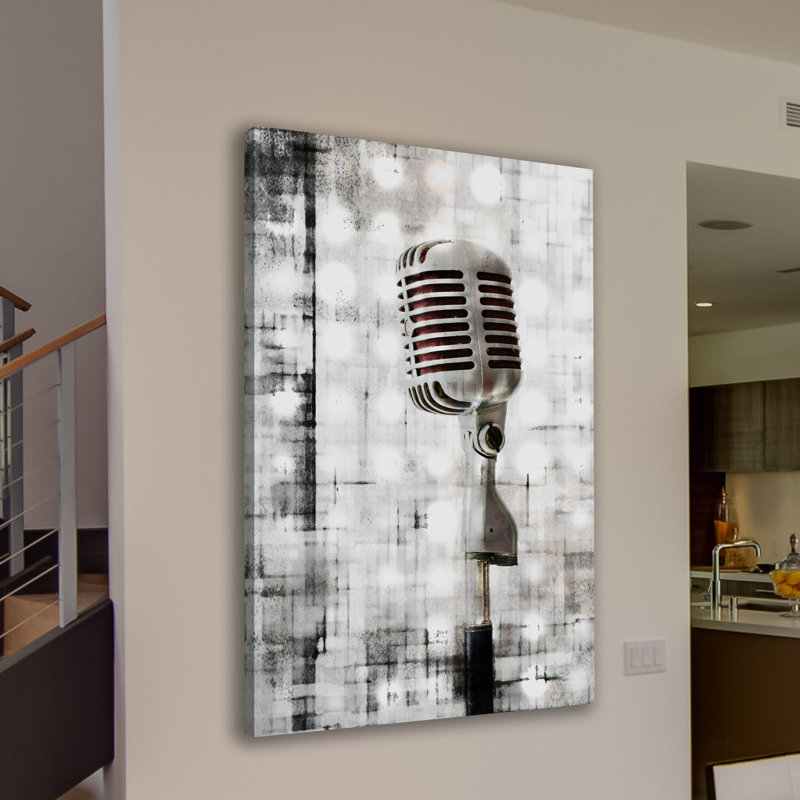 Mic - Wrapped Canvas Print, 91cm H x 61cm W x 3.81cm