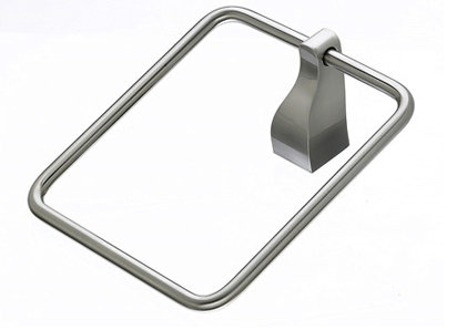 Aqua  Towel Ring, Brushed Satin Nickel
