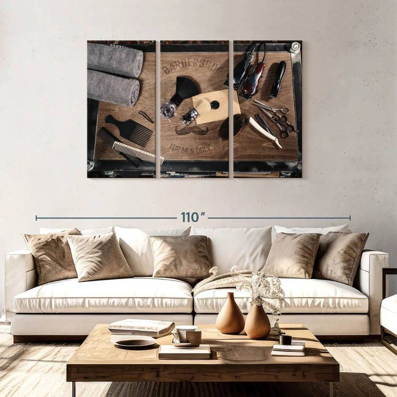 Shuttleworth Old School Barber Tools, 48" H x 74" W