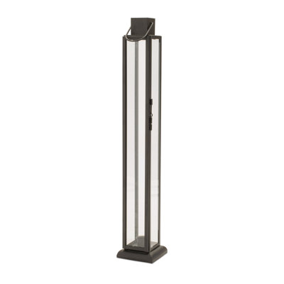 Modern Iron and Glass Taper Candle Lantern