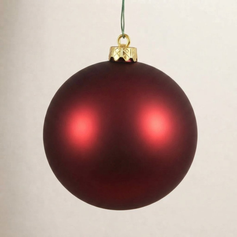 Décoration de boule décorative des Fêtes, 2.75", Vin mat