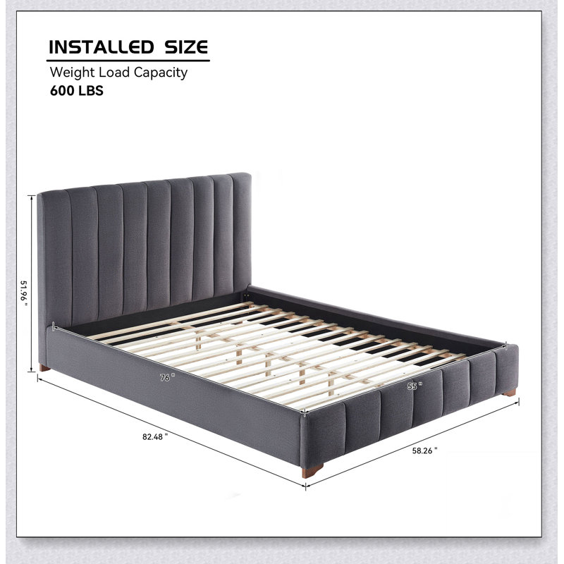 Dark Grey Full / Double Bed