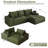 Adame Oversized Corduroy Modular Sectional Sofa with Deep Chaise Dual Cup Holders and No Assembly-1816932790-1816932789