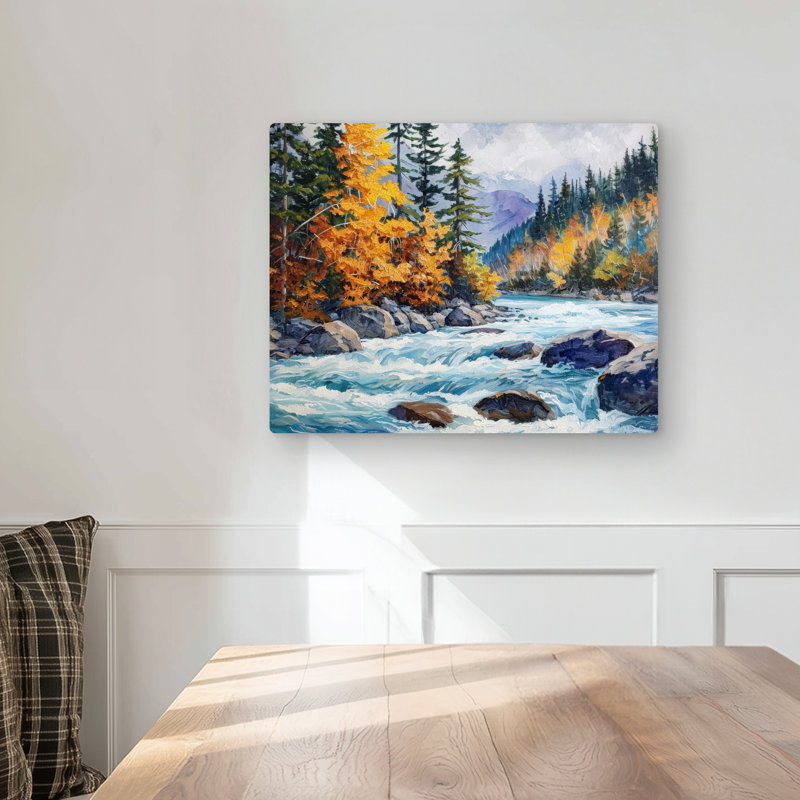 Rapids - Orange Metal Print for Stunning Home Decor