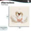 Plaque murale «Swan pair with bow», design par Creative Studio