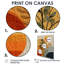 Orange et noir Boho Desert Retreat - Botanicals Wall Art Decor, impression sur toile botanique orange-1406674468-1406674470-1406674471