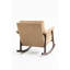 Chaise berçante de style Mid-Century rembourrée de velours doux, rembourrée de coton, fauteuil à assemblage rapide, rembourrage en éponge haute densité, petits espaces