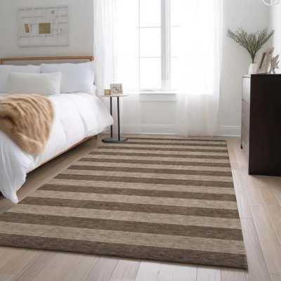 Premium Machine Washable Cerrito AMF530 Coffee Rug