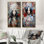 Papillon blanc asiatique Glam Woman I - ensemble de 2 décorations murales femme asiatique
