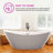 71" x 33" Freestanding Soaking Acrylic Bathtub-73719601