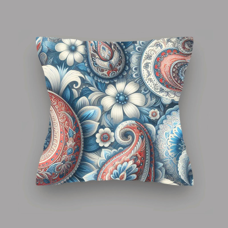 Paisley Reversible Throw Pillow