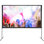 Projector Screen with Stand, 120 inch 16:9 4K 1080 HD Outdoor Movie Screen with Stand, Wrinkle-Free Projection Screen with Bar Feet and Carry Bag, Designed for Home Theater Cinema Backyard Movie Night