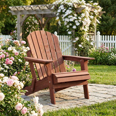 Oversized Outdoor Wooden Folding Adirondack Chair