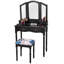 Ensemble coiffeuse avec tabouret et miroir Django-30960291