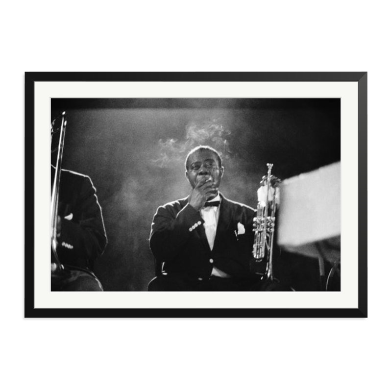 Louis Armstrong in Chicago, Black, 27" H x 38" W