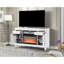 Meuble télé avec foyer électrique blanc
