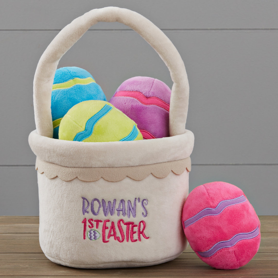 My First Easter Personalized Plush Mini Fabric Basket Set Personalization Mall 