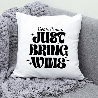 Christmas_Black-03 Reversible Throw Pillow
