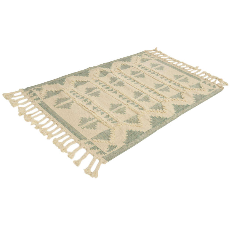 Performance Wool Geometric Indoor Rug, Rectangle 4'1" x 6'1"