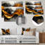 «Geometric Cooper Waves III - Abstract Spirals», impression murale en métal-871474131