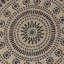 Argenis RoundBoho Jute-Look Beige Black Area Rug-689948763