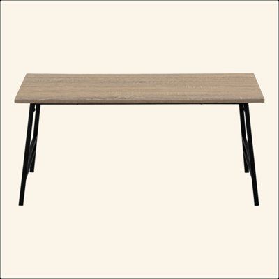 Table basse, accent, cocktail, rectangulaire, salon, L 40 po, stratifié blanc, métal gris, contemporain, moderne