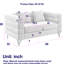 Canapé modulaire 2 places de 60 pouces - profond et relaxant avec coussins lombaires, attrait moderne et élégant, assise avec pieds, matériaux