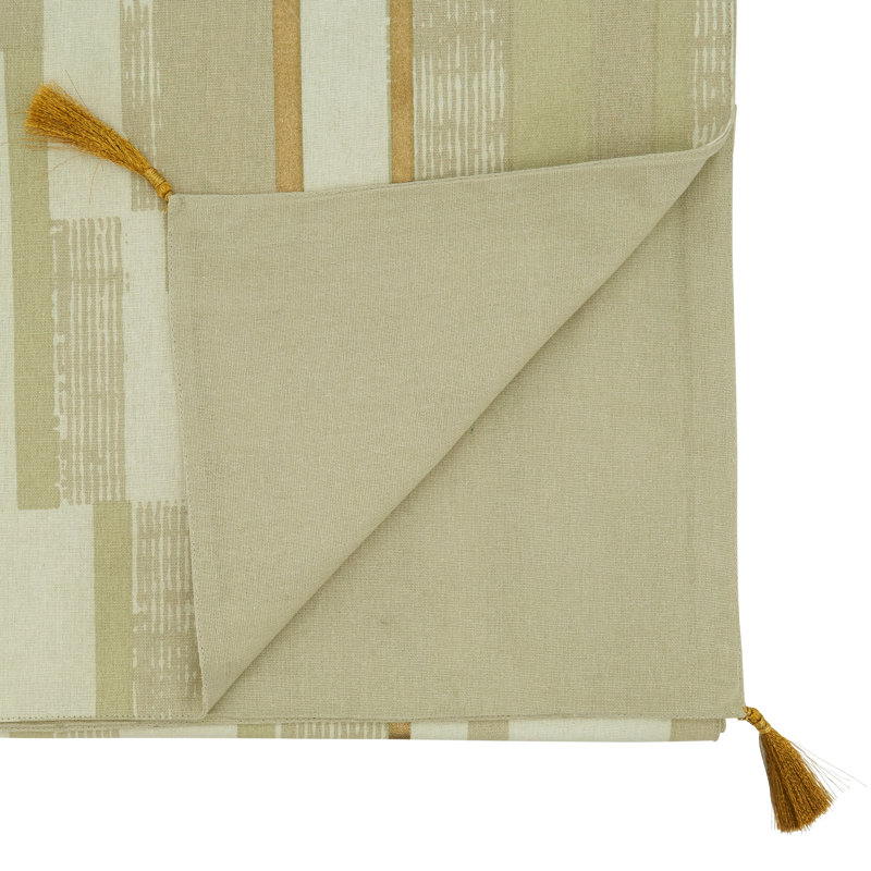 Runner_Table Runner With Geometric Foil Print