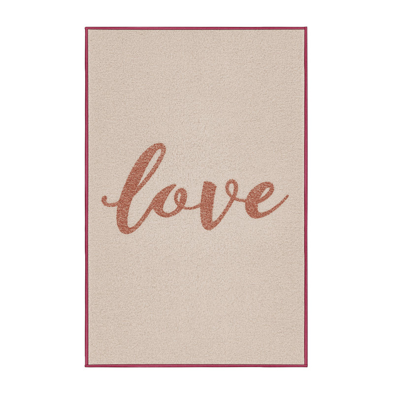 Soft Plush Etzel Valentines Modern & Contemporary Abstract Area Rug in Gray – Rose Binding, 8x10