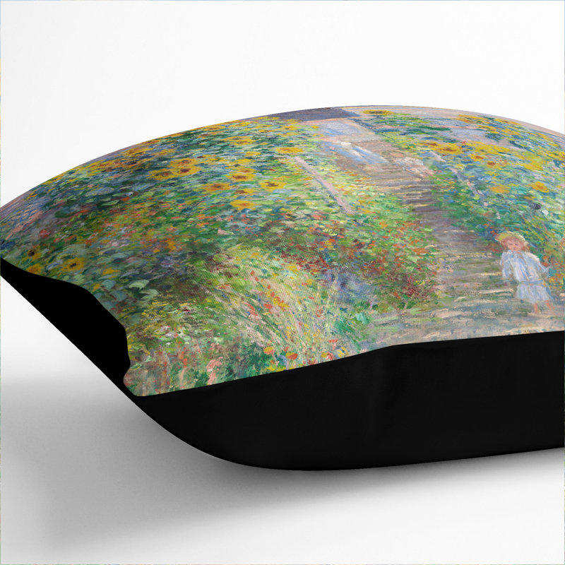 Square Throw Cushion, 40cm H x 40cm W x 15cm D, Black