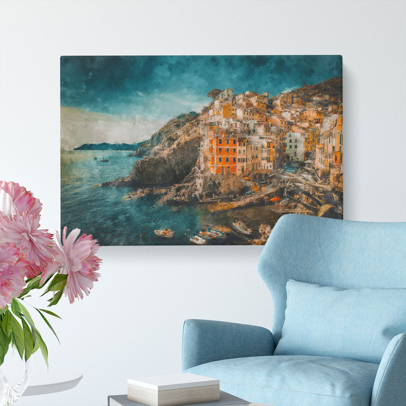 Riomaggiore Cinque Terre In Italy - Wrapped Canvas Painting, 40cm H x 60cm W x 3cm D