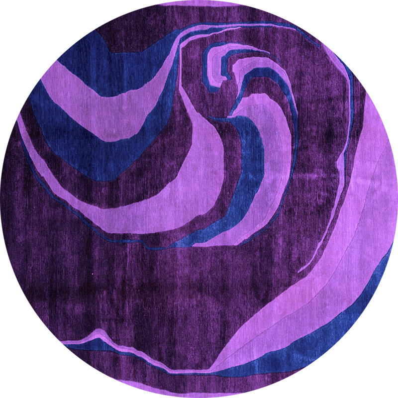 Abstract Indoor Rug, Round 7'