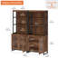 2 bibliothèques modernes de 72 po de hauteur avec portes en verre et tablettes réglables, bibliothèque avec armoire de rangement et tablettes ouvertes, bibliothèques en bois pour le bureau personnel, le salon, brun-86491301-86491300