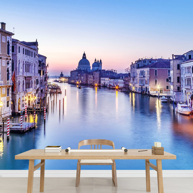 Modern City Buildings Vinyl, 100" L x 144" W