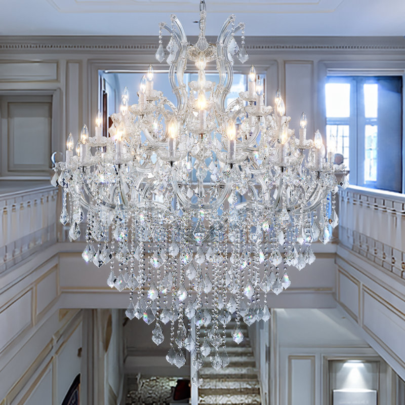 Lustre à intensité variable 36 lumières Laiya, Argent