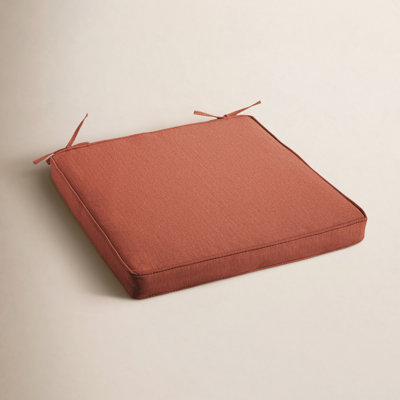 Clooney Reversible Sunbrella Outdoor Seat Cushion with Ties