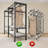 Heavy Duty Freestanding Wardrobe, Magnetic Door Portable Closet, 1000lbs Load, Brown, 49.2''×20.5''×67''