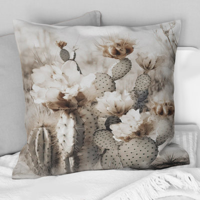 Coussin crème Desert Cactus