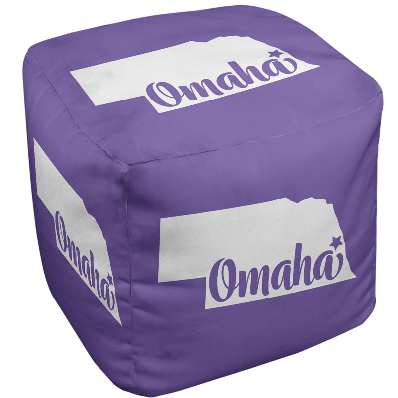 Repose-pieds à cubes nebraska Omaha, Mauve