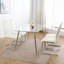 Chaise de salle à manger en polyuréthane avec pieds argentés (ensemble de 4)-1649921832-1649921834-1649921839