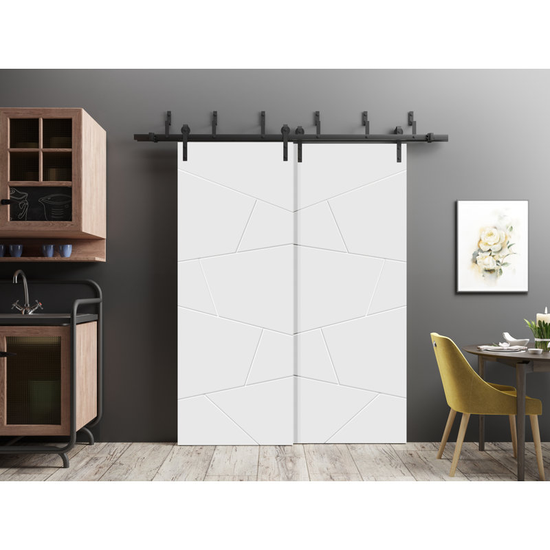 Portes à panneaux coulissantes en bois lambrissé Planum, 48 po x 84 po