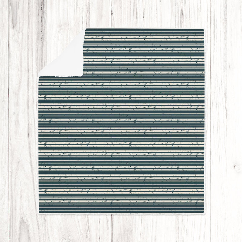 Jeté , L 51 po x L 60 po, Gris / blanc / bleu sarcelle