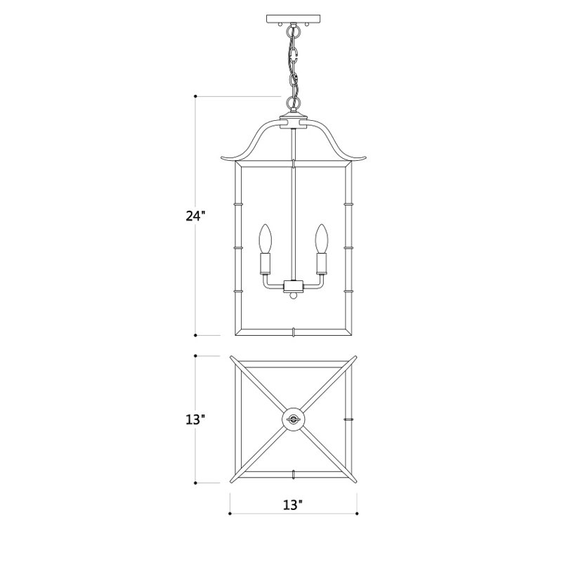 3 - Light Pendant, Gold
